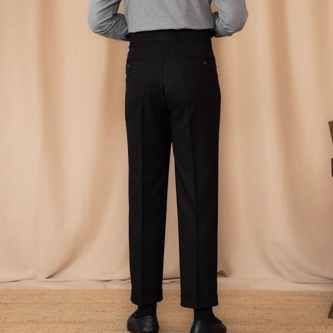 Pantaloni da uomo in stile sartoriale Gurkha italiano