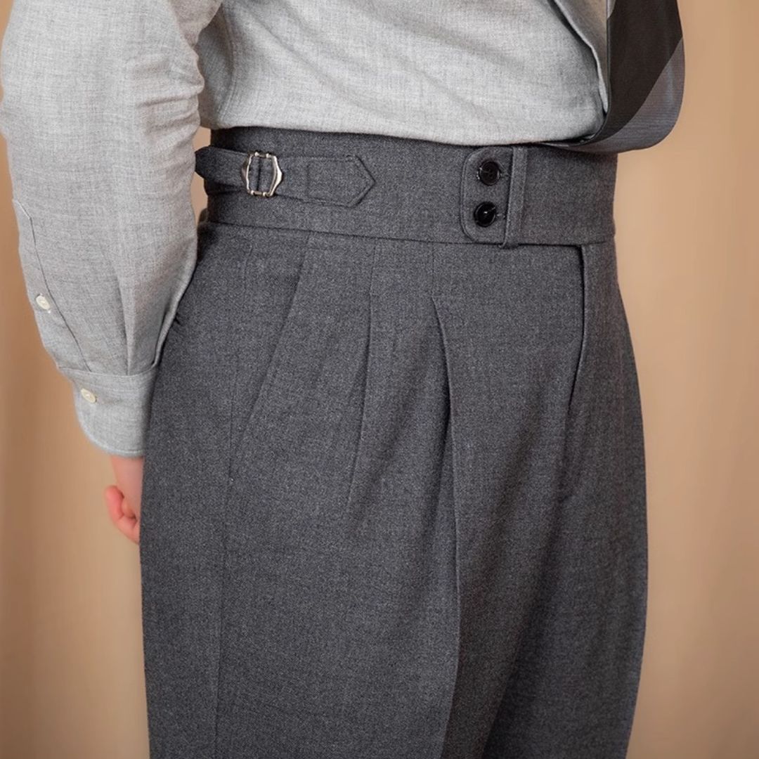 Pantaloni da uomo in stile sartoriale Gurkha italiano
