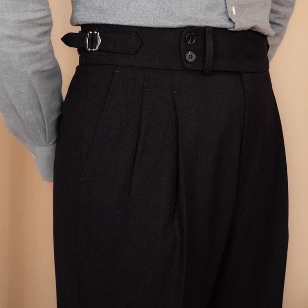 Pantaloni da uomo in stile sartoriale Gurkha italiano